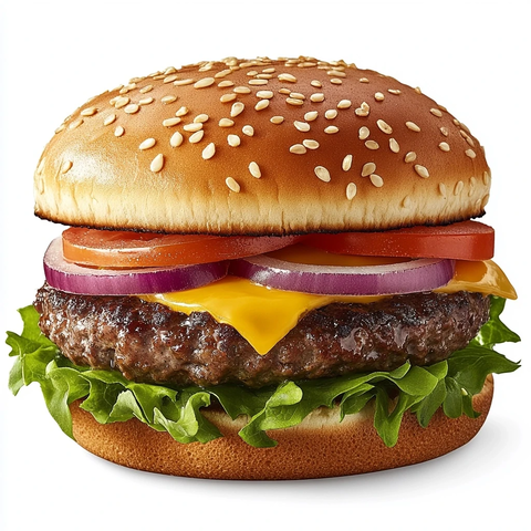 汉堡配生菜番茄洋葱