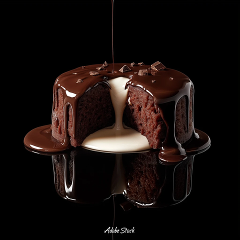 巧克力熔岩蛋糕切面