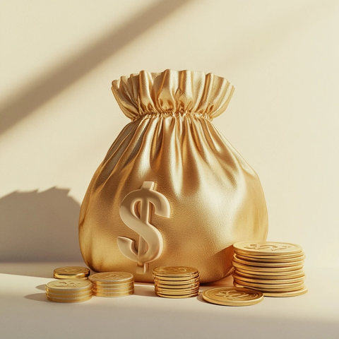 金色钱袋与金币