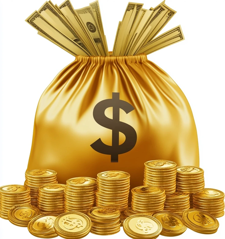 金色钱袋与金币