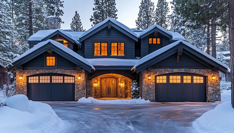 冬季木石结构住宅