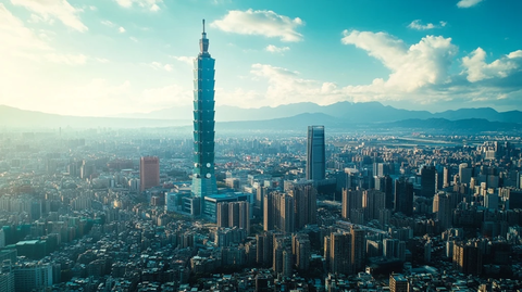 台北大厦城市鸟瞰全景