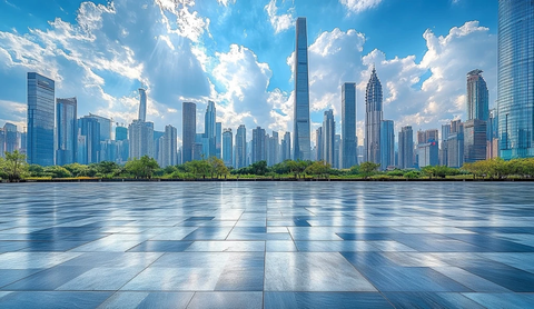 现代化都市高楼大厦远景展示