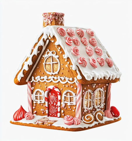 透明背景姜饼屋