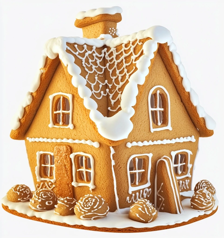 透明背景姜饼屋