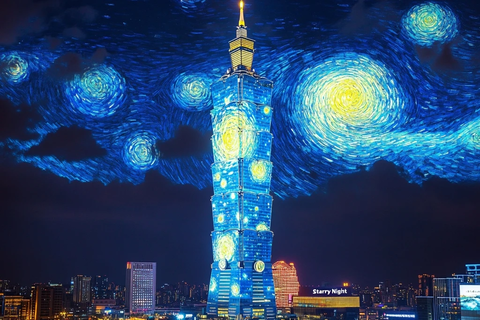 台北大楼星空夜景