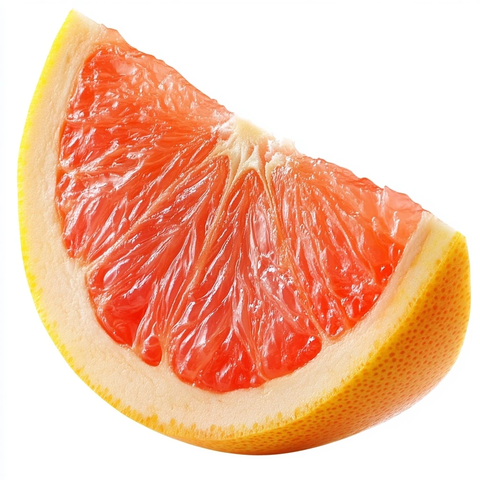透明背景葡萄柚切片