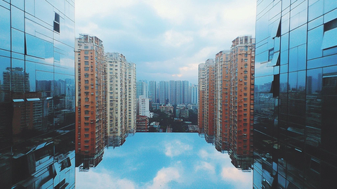 高楼林立间的城市风光全景