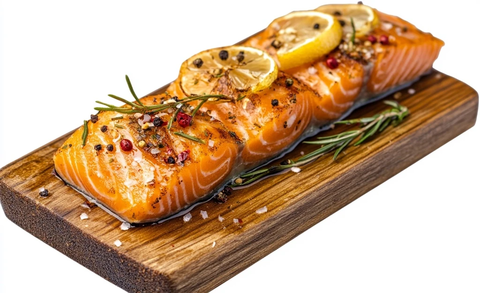 透明背景鲑鱼排