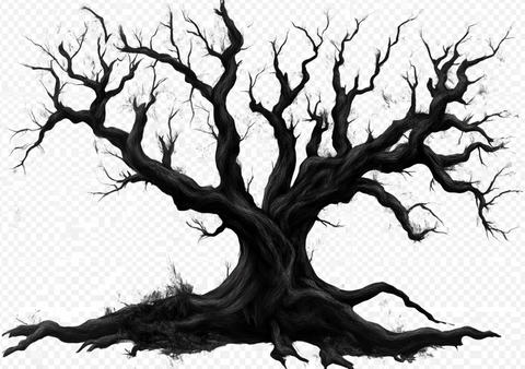 枯树恐怖剪影
