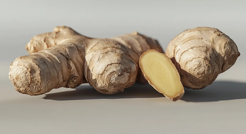 切半生姜展示内部纹理