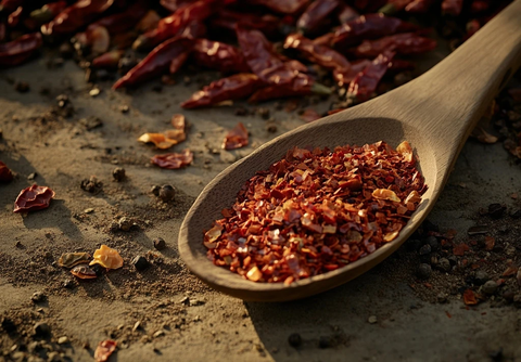 木勺与辣椒粉碗