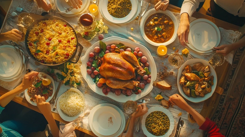 家庭共享斋月晚餐