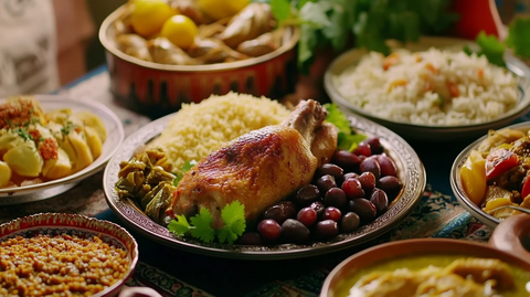 家庭共享开斋晚餐