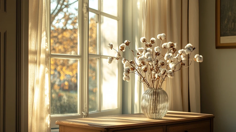 窗边干花装饰