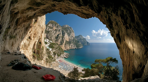 海滩洞穴内景