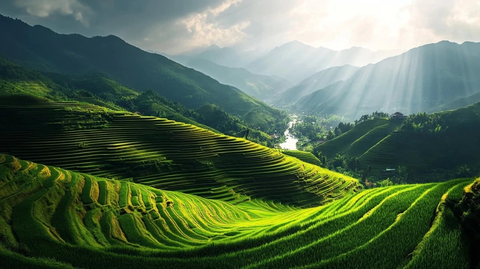 绿色稻田