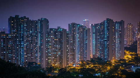 高楼夜景