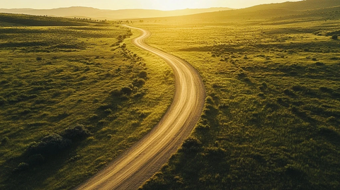 蜿蜒道路通向成功