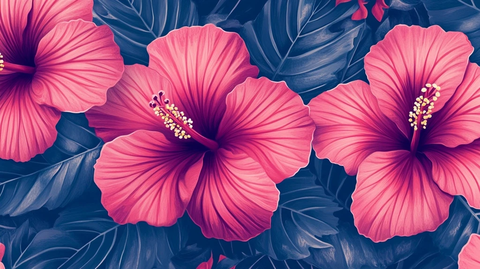 粉色木槿花盛开