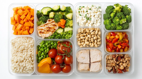 午餐食物餐盘搭配