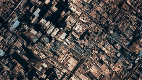 城市的鸟瞰拼图