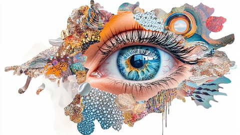 梦幻眼睛拼贴图案