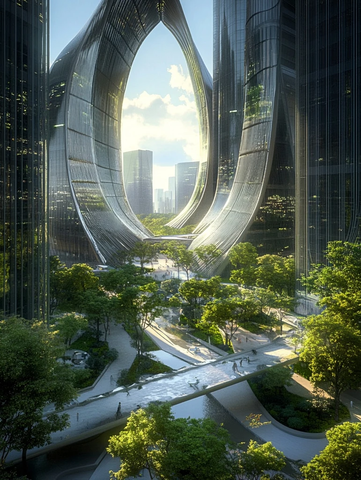 未来感城市建筑