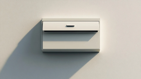 白色背景上的信箱技术设备