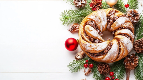 圣诞肉桂卷甜点