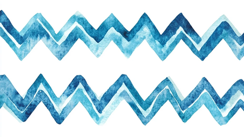 蓝色锯齿图案胶带