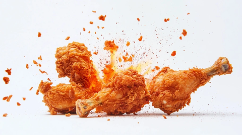 炸鸡腿爆炸瞬间