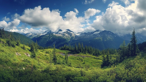 美国地形景观全景
