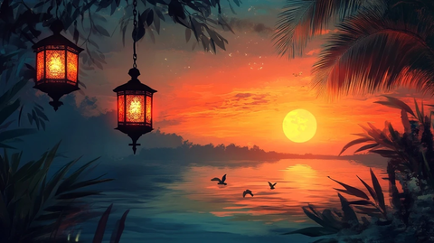 斋月灯笼背景艺术