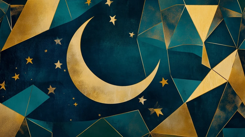 几何图案与新月星辰