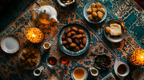 传统开斋饭摆盘