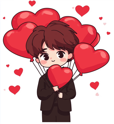 心形气球情人节庆祝