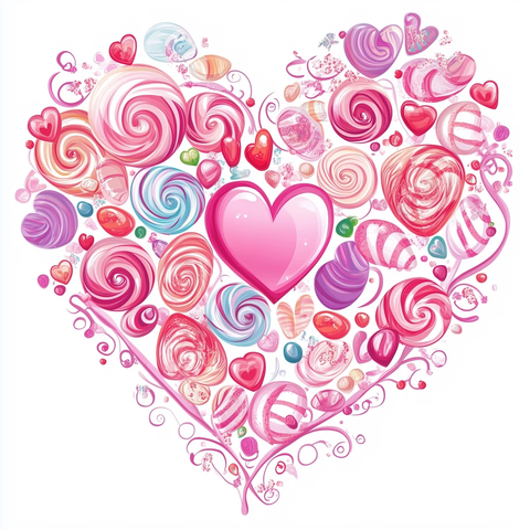 糖果心形图案