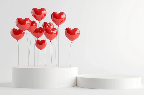 红心气球讲台