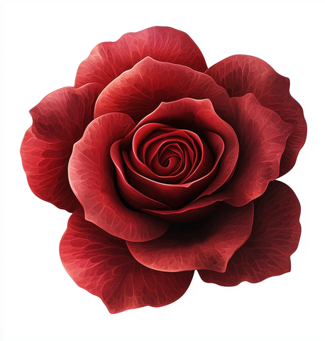深红3D玫瑰
