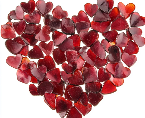 红玫瑰心形图案