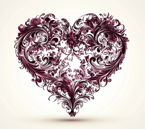 心形花纹设计