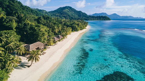 热带岛屿海滩景观