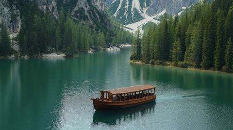 布拉耶斯湖上的船只