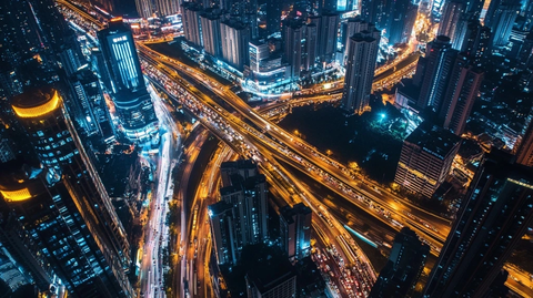 城市交通夜景