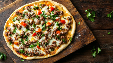 羊肉扁平面包配酸奶