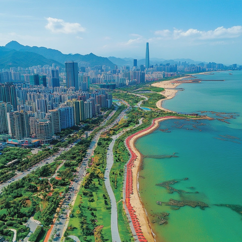 海滨城市风光图