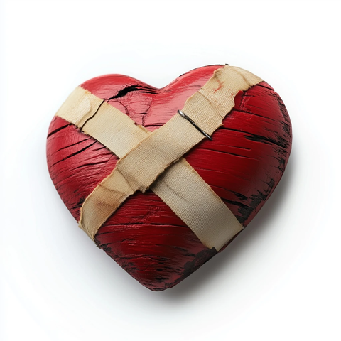 破损红心与绷带