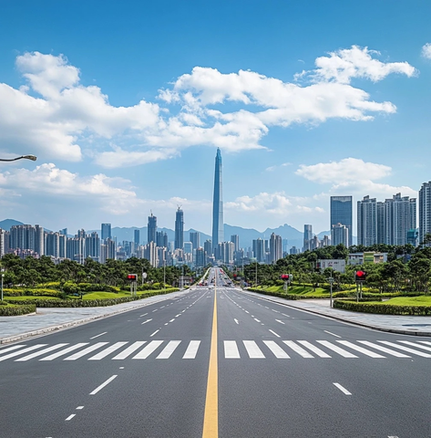 晴朗都市大道景