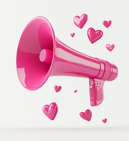 3D喇叭与心形图标